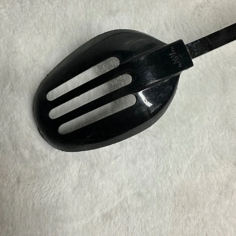EKCO Slotted Spoon Black Excellent Nylon Stainless Steel Heat‎ Resistant Vntg